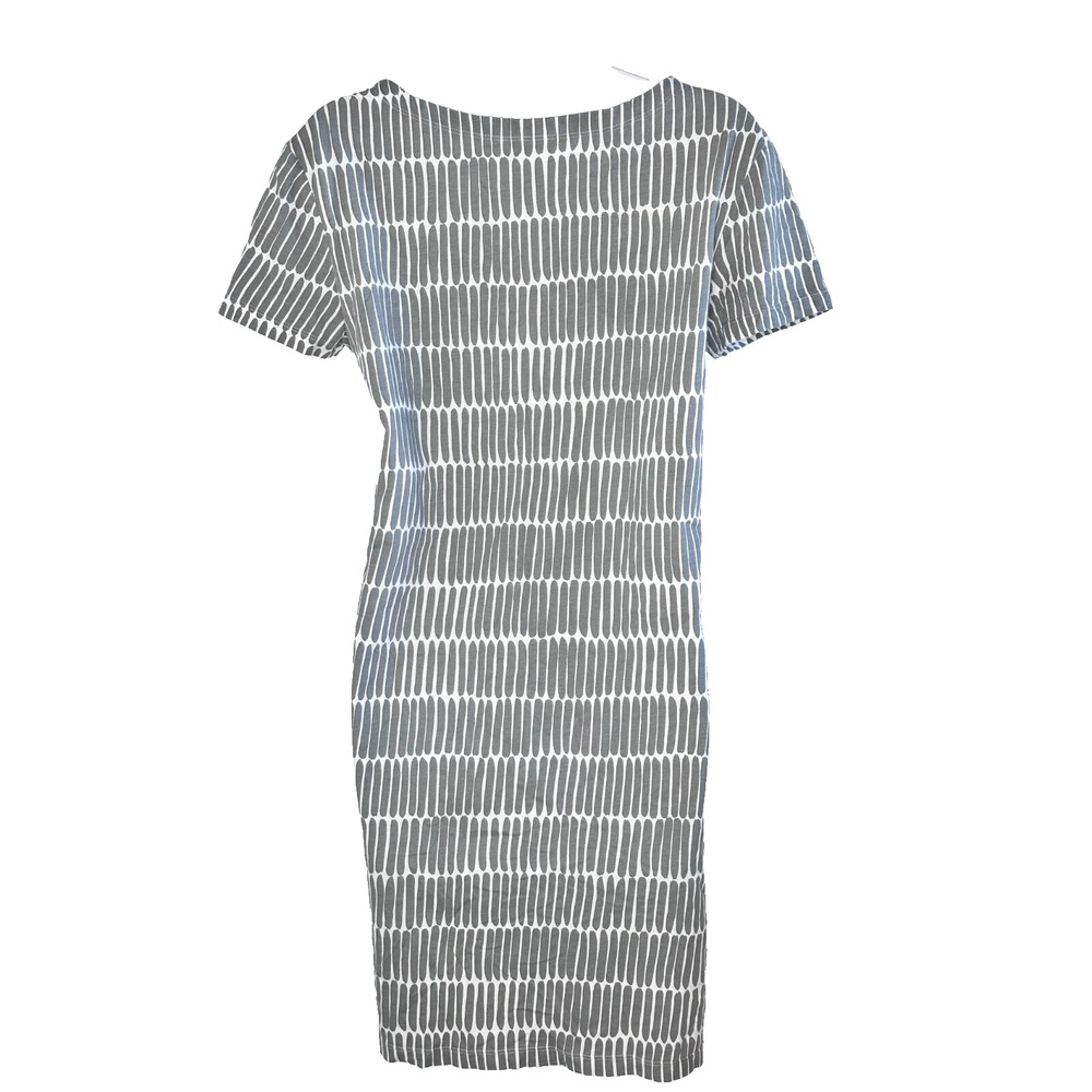 See Design Donna Gorman Sage Green Geometric Print Shirt Tunic Dress Size M - Picture 2 of 8